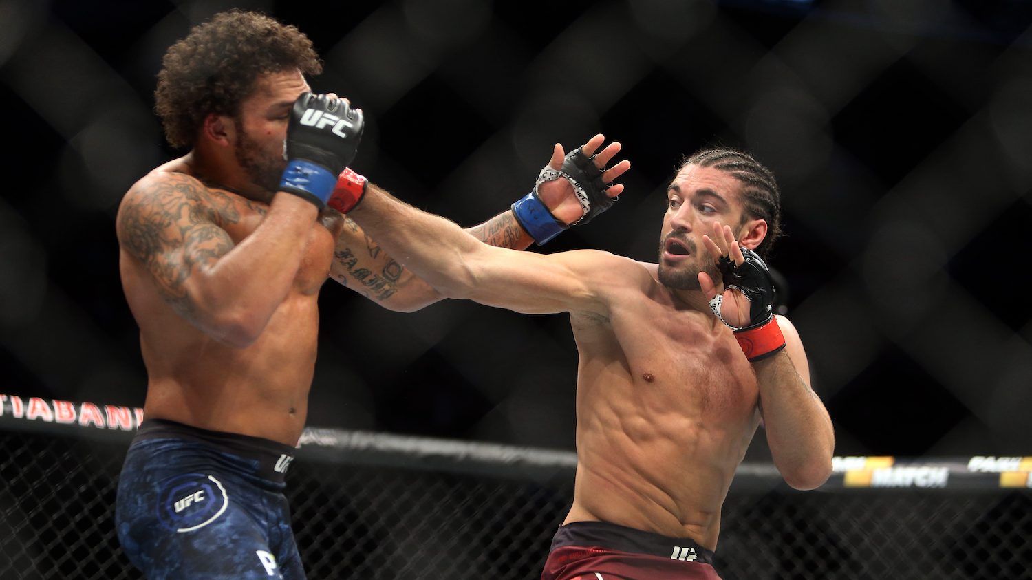 In 2020 Elias Theodorou became the first MMA fighter in history to receive a therapeutic use exemption (TUE) for medical cannabis for pain in his wrists and elbows. (Photo by Vaughn Ridley/Getty Images).