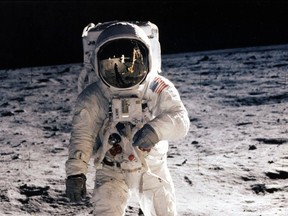 Astronaut Neil A. Armstrong on moon
