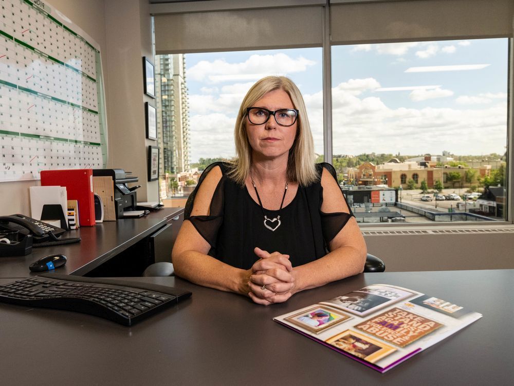 calgary women's emergency shelter executive director kim ruse poses for a photo in her office in calgary on thursday, september 5, 2019.