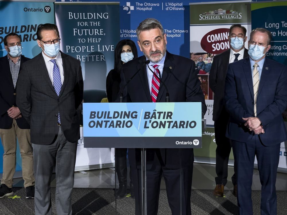 paul calandra, minister of long-term care, announces increased funding at the civic campus of the ottawa hospital in april.