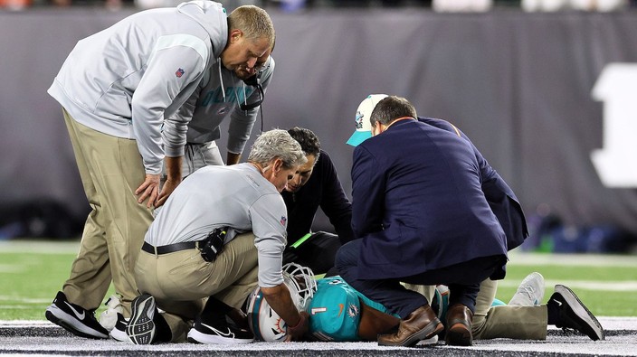 NFL reviews concussion protoco; Miami Dolphins' Tagovailoa injured