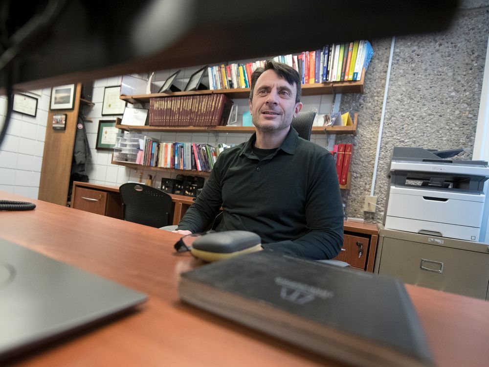 Thomas Hadjistavropoulos, psychology professor and Research Chair in Aging and Health, in his office at the University of Regina on Friday, January 24, 2020.