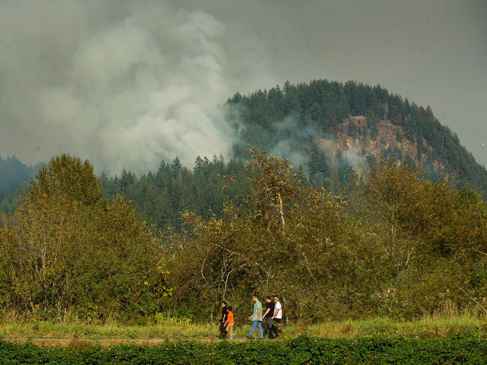 though not the main cause of the air quality advisory, a fire in minnekhada regional park in coquitlam could contribute to the hazy conditions in the next few days.