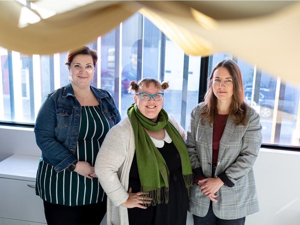 (From left) Saskatoon Sexual Health Centre executive director Caitlin Cottrell, office manager and abortion support counsellor Amanda Losonsky-Prentice and nurse practitioner Lauren Tastad.