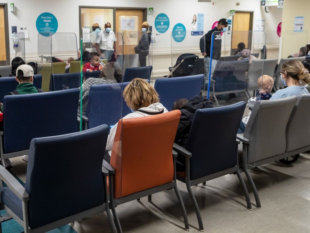 parents with their children in the montreal children’s hospital emergency waiting room in late october. “because we didn’t see these viruses in the last few years, we’re seeing them all come together,” says one ottawa doctor.