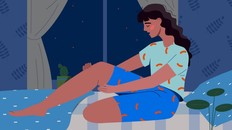 Convulsions during sleep concept