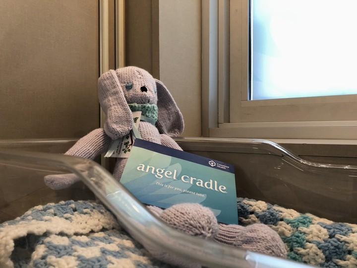  Dr. Gordon Self, chief mission & ethics officer for Covenant Health, launched Angel Cradle in Edmonton, based on the original Vancouver Angel’s Cradles program. Credit: Covenant Health