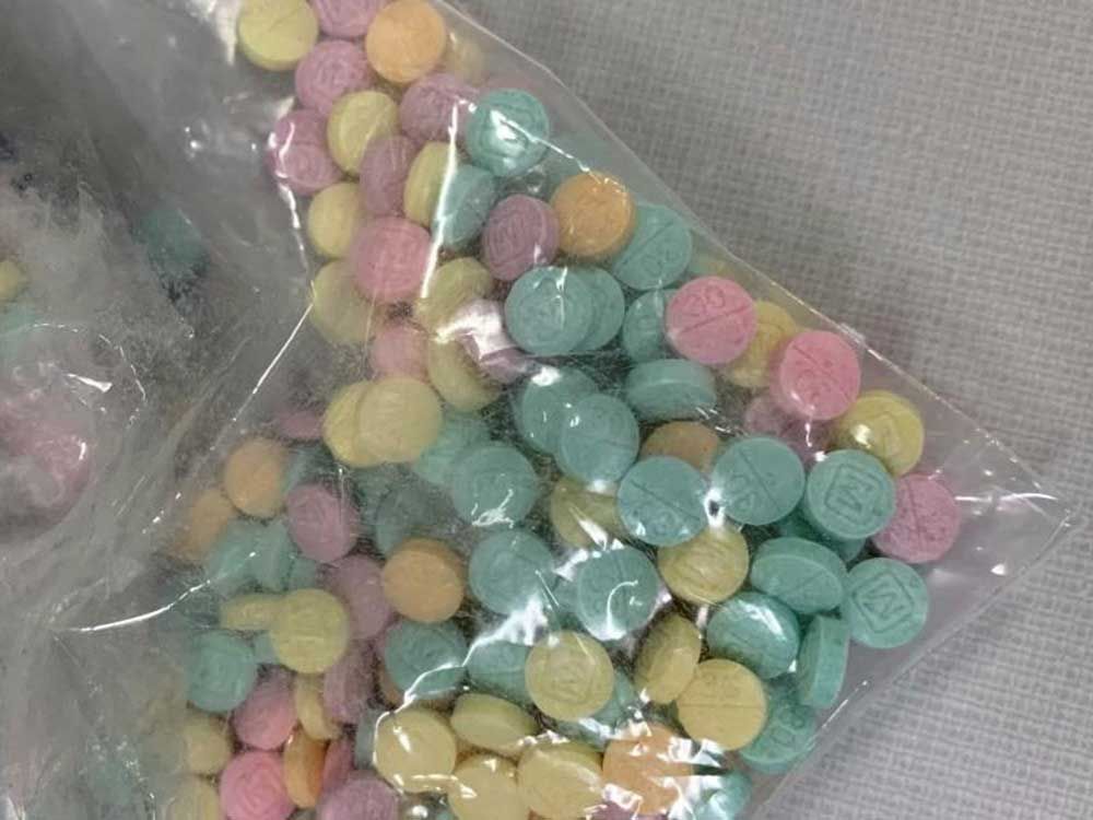 Fentanyl in pill form, seized by U.S. Drug Enforcement Administration officers in October 2022.