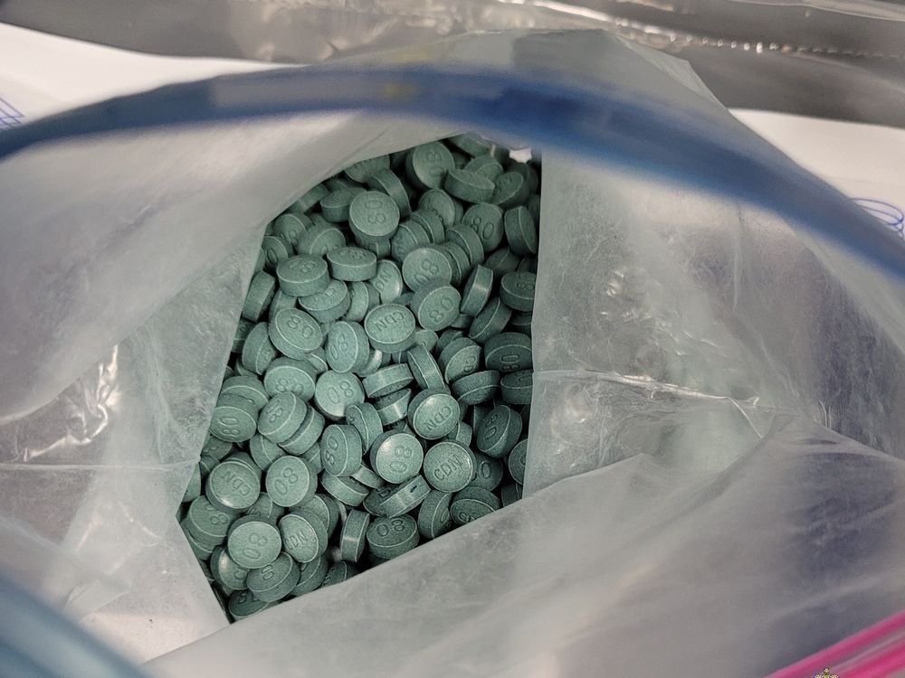 Fentanyl seized by the Regina Police Service on March 22, 2022 after officers executed a search warrant in the Cathedral area. A 34-year-old Calgary man was arrested.