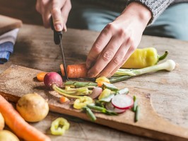 Chopping food ingredients