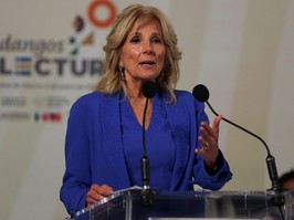 U.S. first lady Jill Biden attends "Fandango por la Lectura", in Mexico City