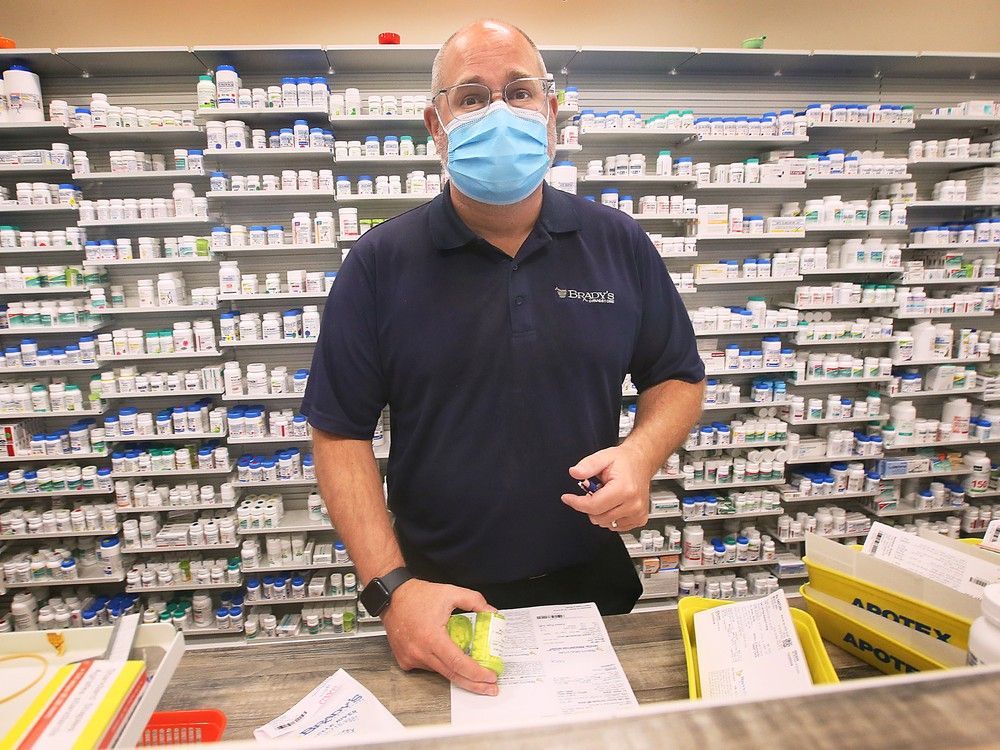 pharmacist tim brady is shown at his essex location on wednesday, january 4, 2023.