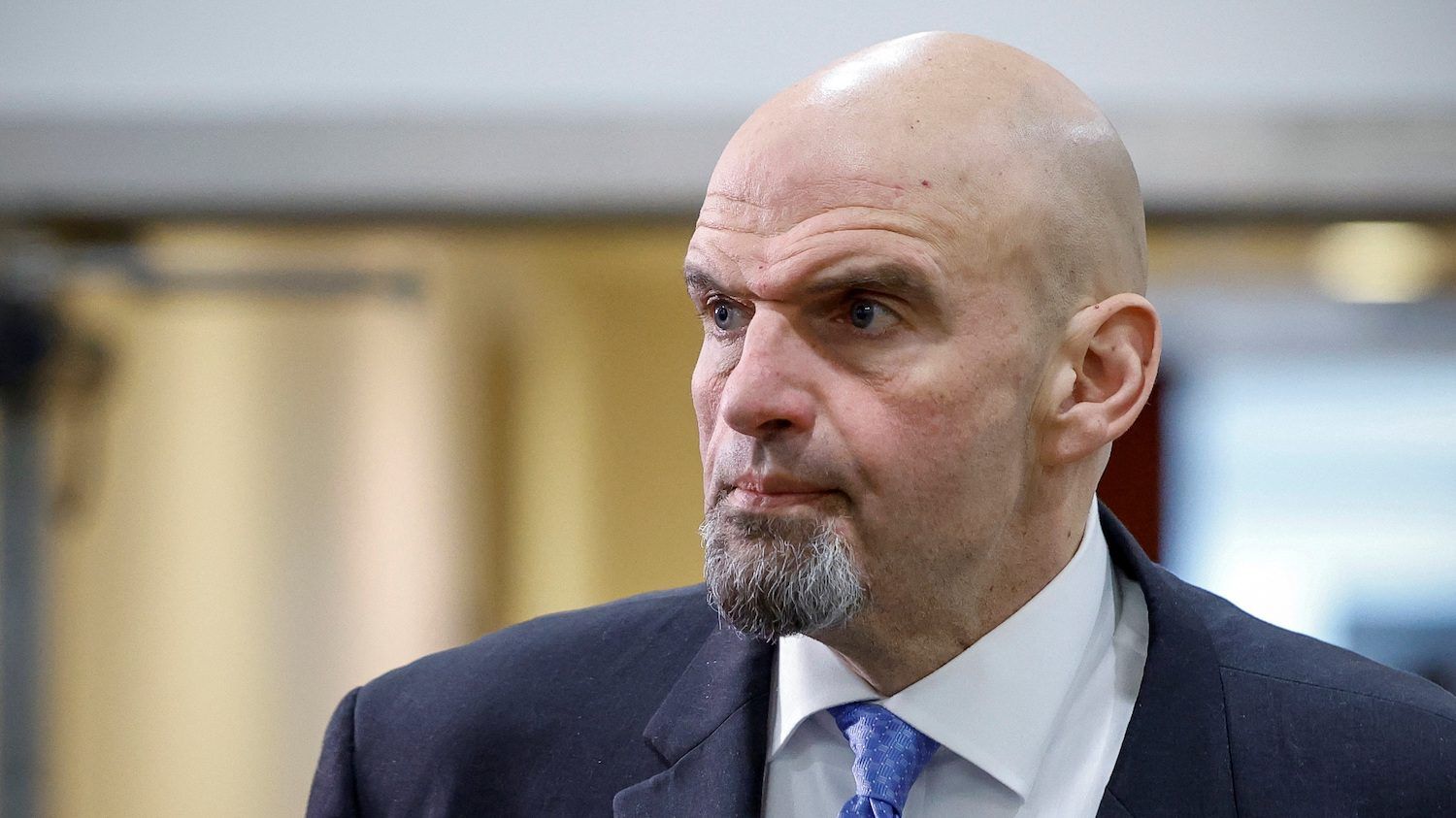 Senator Fetterman checked into a Washington-area hospital the following day for treatment for clinical depression. REUTERS/Evelyn Hockstein