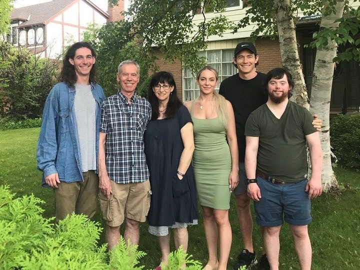  Laura LaChance (third from left), and her son Kevin (far right): “When one is challenged you always think ‘Why me?’ in private moments. But your family and friends help you to dust off and push forward. This is very energizing.” SUPPLIED