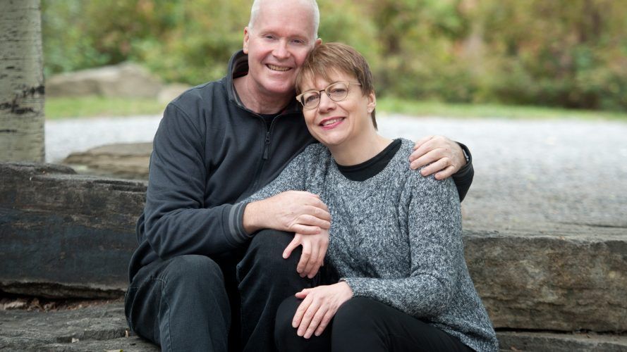 Cindy McCaffery, who cares for her husband John, offers this advice to other caregivers: "Don't be embarrassed to talk about brain health, and to not hide the disease. Keep growing, be honest and advocate for your loved one." GETTY