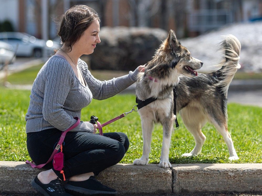 Princess comforts and calms Sarah Michaud-Allard during anxiety attacks "where I am not able to function, unable to breathe and crying," the St-Jérôme condo owner says.