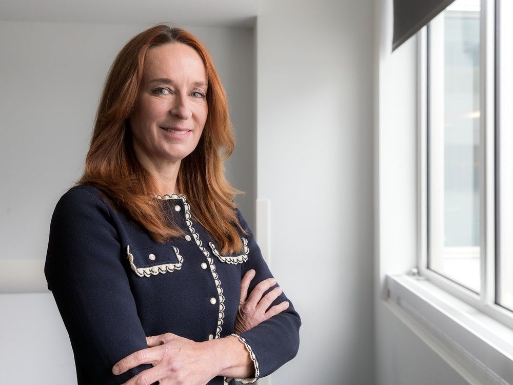 dr. lucie opatrny, executive director of the mcgill university health centre in montreal, is seen on thursday, may 4, 2023. she was the first woman to be appointed as a deputy health minister in charge of quebec hospitals and is also the first woman to lead the muhc.