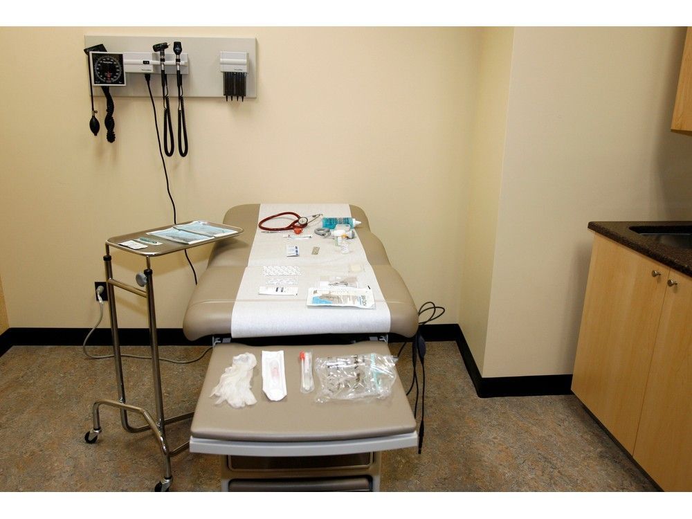 A medical examination room at Dominion Health Centre, 11 Street and 23 Avenue. File photo.