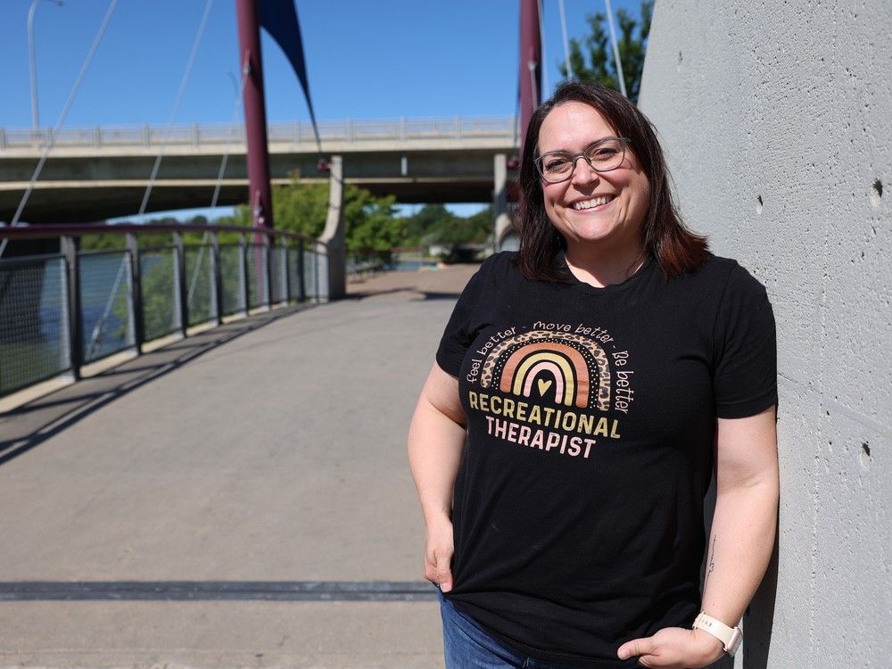 Recreational therapist Crystal Toth started Flourish YXE about a year ago. With a focus on improving mental health, she uses recreation and leisure activities to help others manage their time and symptoms and learn effective coping skills. Photo taken June 19, 2023.