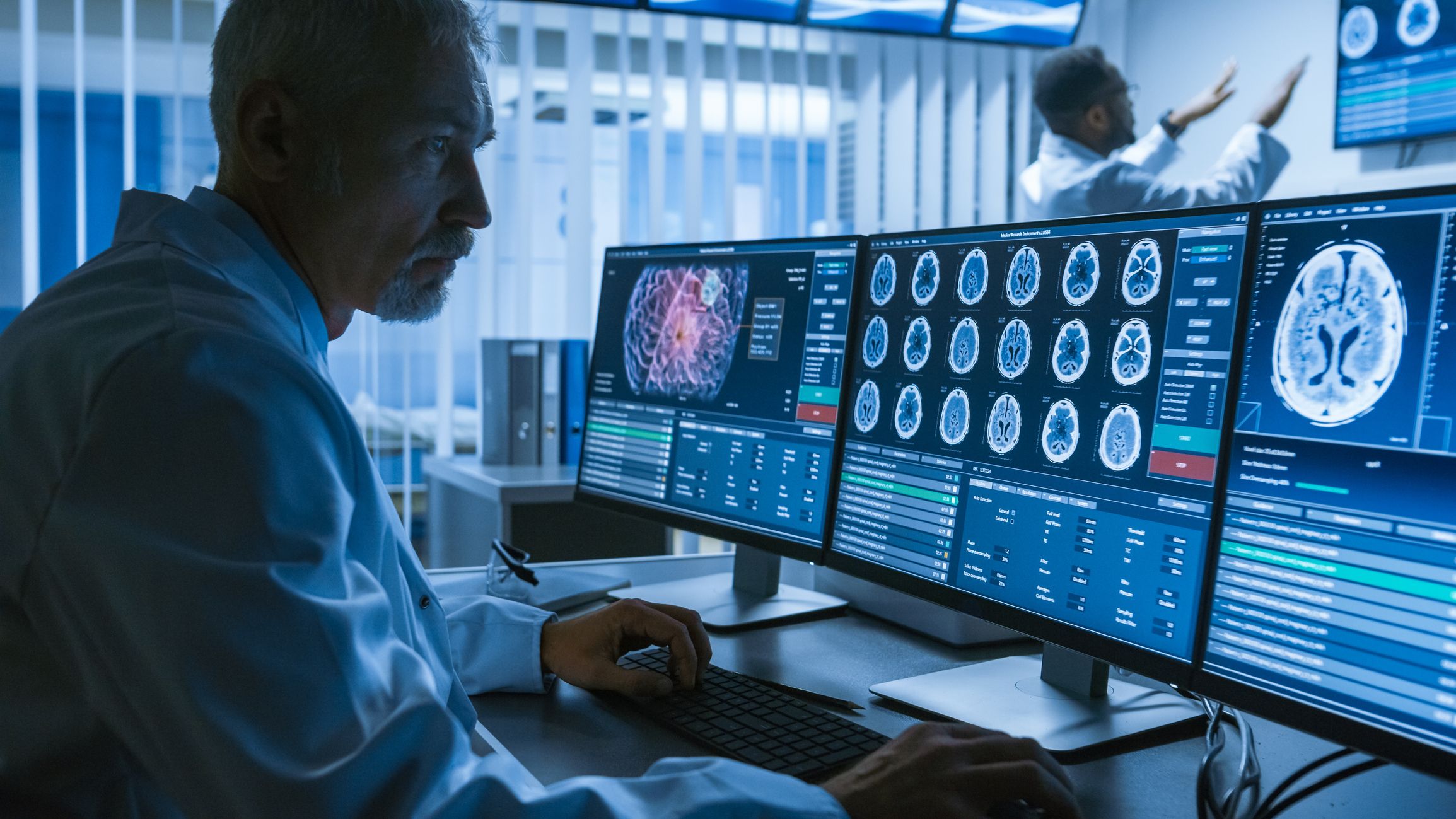MRI scans are helpful in monitoring MS, but they’re limited to hospitals and imaging centres. Eye movement biomarkers could offer a more accessible way for clinicians to monitor disease progression. GETTY IMAGES 