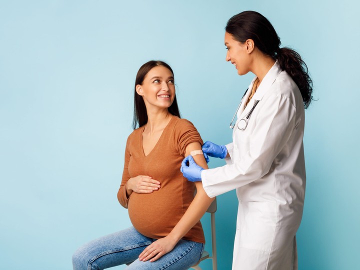  The Society of Obstetricians and Gynaecologists of Canada recommends that all pregnant women should be offered vaccination to help protect against influenza infection. GETTY 