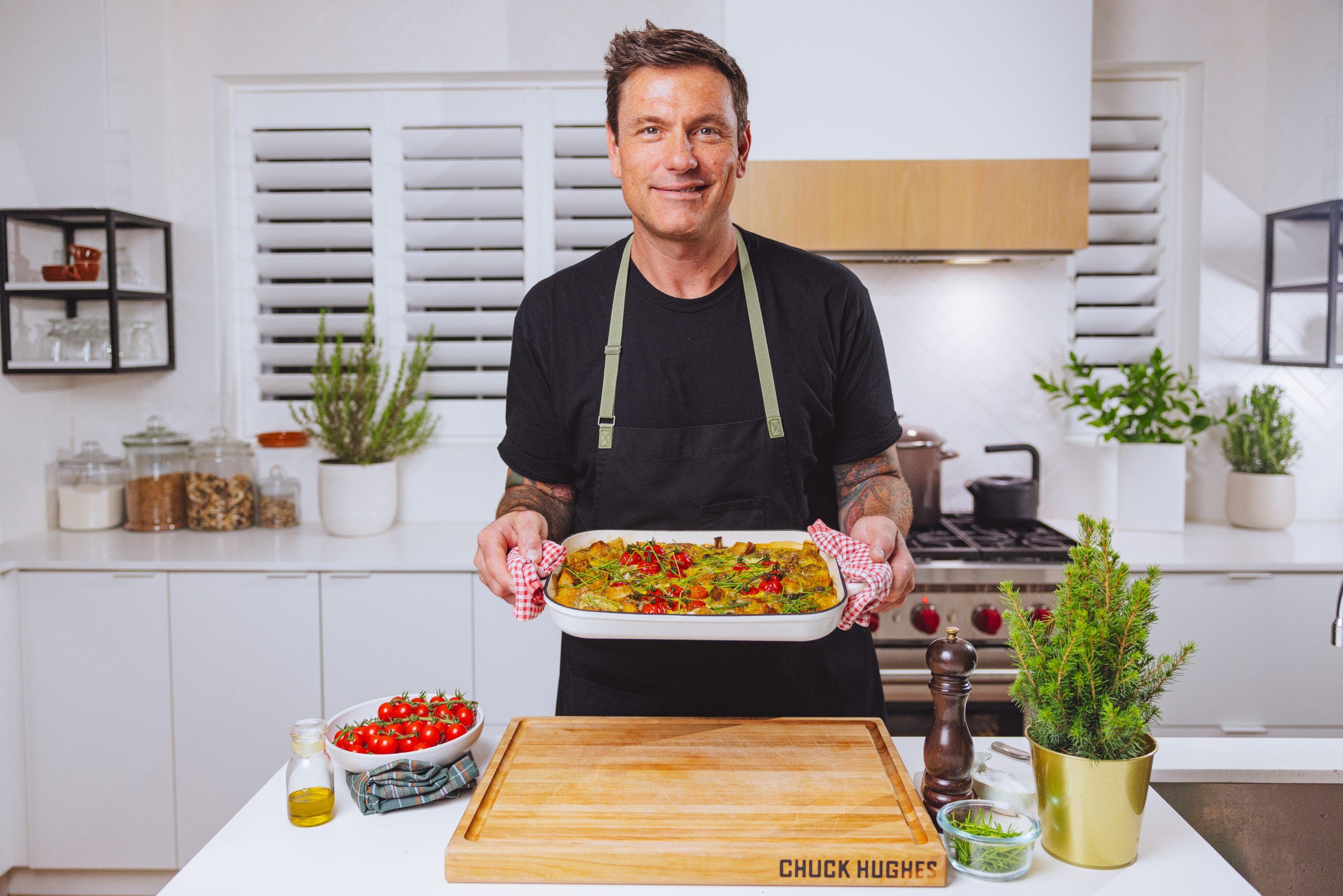 “When I host, I want all my guests to share in the experience, so I plan a menu I know everyone can enjoy,” says Canadian chef Chuck Hughes. SUPPLIED 