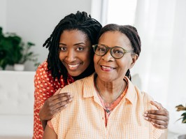 Portrait of adult daughter and her mom