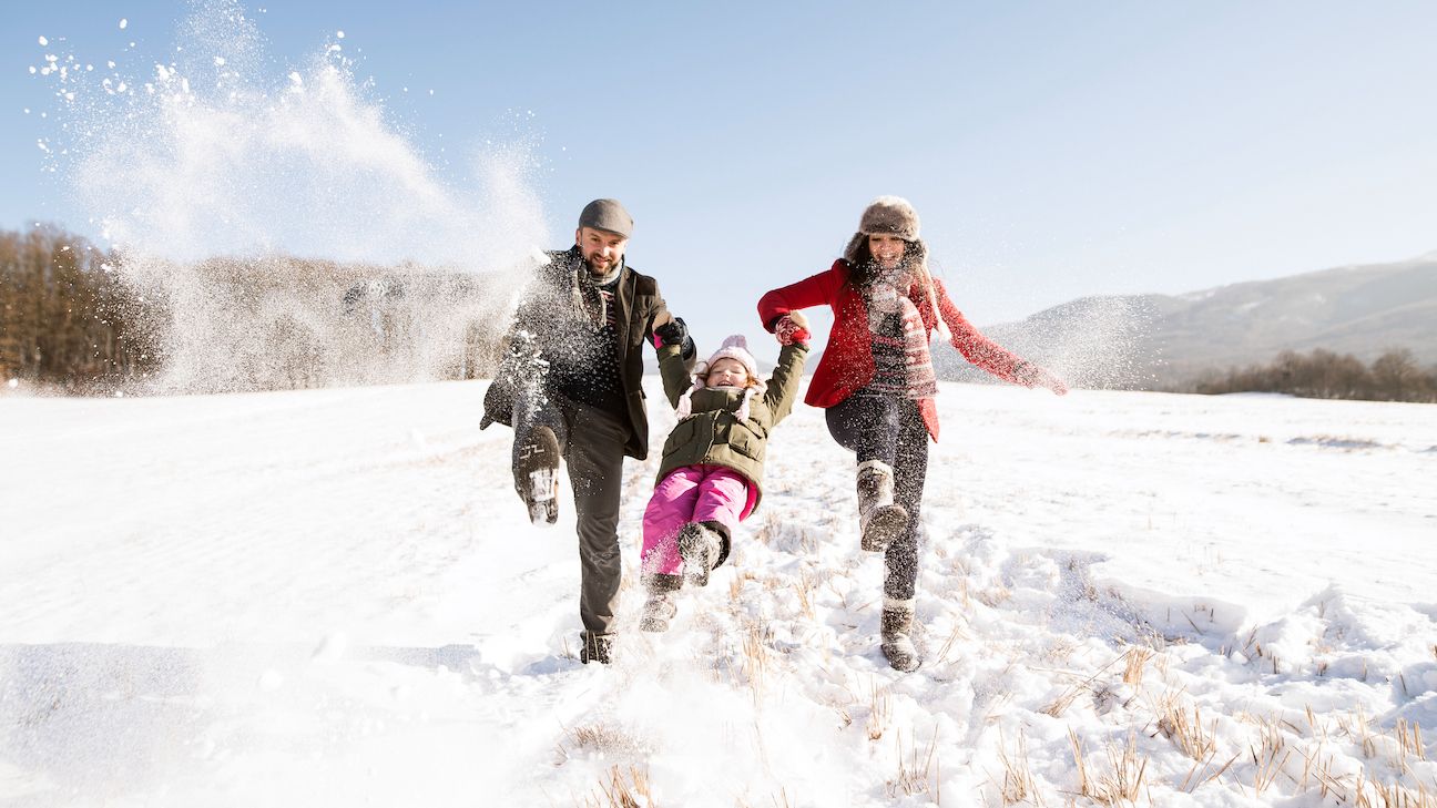 Enjoying active family time outdoors is a simple way to get your blood flowing during the winter months.