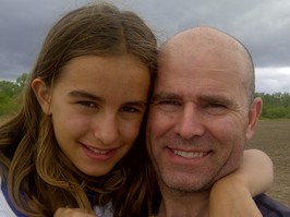 Closeup photo of Chris Coulter and daughter Maddie.