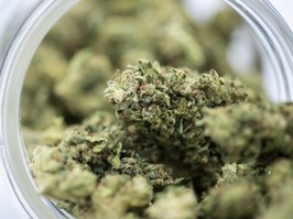 Cannabis in jar