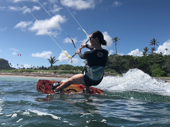  “I love fitness. I think that our bodies are designed to move and that fitness is such an opportunity to create better mental health and better emotional resilience,” says Dr. Sasha High, who is an active kiteboarder.
