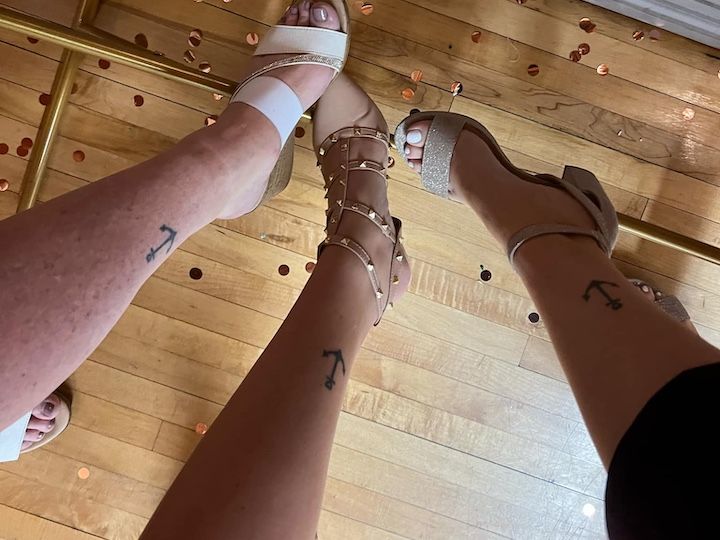  kirsty mcgeown and two of her closest friends all have a ship’s anchor tattoo on their lower leg as a reminder that they are always there for each other.