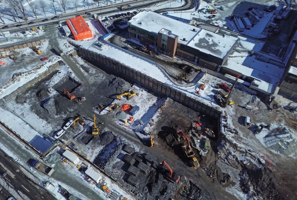 construction progresses on the halifax infirmary expansion project, seen in halifax wednesday.