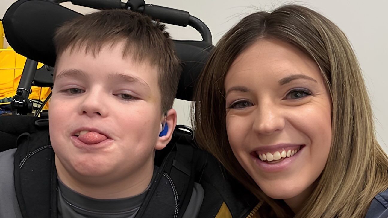 Everett, 10 (left) has complex medical needs that his mom, Michelle (right), has learned to master to become his voice of advocacy and belonging.