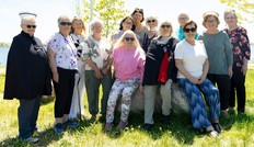 Plummer Hospital Nursing graduates who recently reunited include: (seated on rock, left to right) Arlene Kent-Wilkinson, (Kent), Shirley Hale (Cowan), Lise Hodges (LaChance). Standing (left to right) Nancy Mundell (Fullerton), Janice Dool (Smith), Marlene Nose’, (Sheppard), Janice Love (Watson), Bonnie Pellow, (Cappellani), Monica Perugini, (Ramsauer), Barb Agonis, (Hellberg), Greta Bradley, (Kerr), Bonnie Lyons (Avery), Jackie Halford (Woolridge).