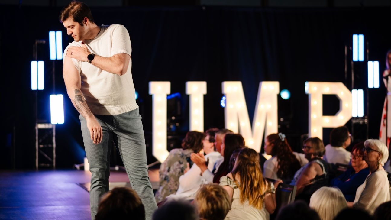 Man models in runway show for Diabetes Canada.