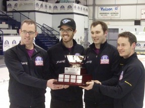 Saskatchewan's Tankard champions: Scott Manners, Tyler Lang, Ryan Deis and Mike Armstrong