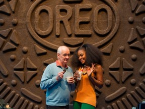 Comedian Colin Mochrie and Juno-award nominated artist Jully Black were on hand today for the Oreo cookie's 100th birthday celebration in Toronto
Photo by J.J. Thompson