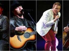 Paul Brandt (left), George Canyon, Johnny Reid and Eric Church have been added to the list of performers for the CCMA awards show on Sept. 9 in Saskatoon.