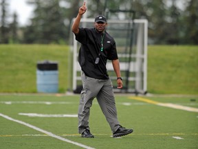 Here's a neat picture of Corey Chamblin from Wednesday's practice (Troy Fleece/Leader-Post)