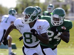 Jason Chery (81) was among Sunday's cuts (Bryan Schlosser/ Regina Leader-Post.)