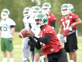 Darian Durant has been getting more time with the ball during practice lately (Don Healy / Leader-Post)