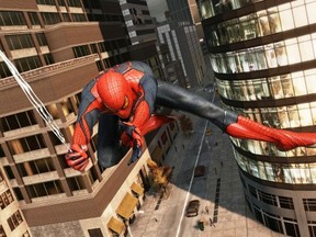 ASM Spider-Man Swings Through the City