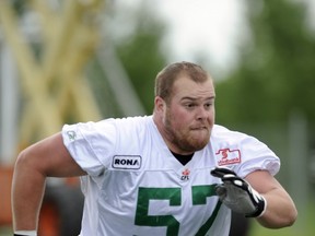 It's up to Brendon LaBatte if he will play on Saturday against the Lions (BRYAN SCHLOSSER/ Regina Leader-Post.)