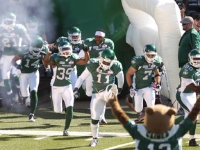 Our Michael Bell snapped this great shot of the Roughriders charging out of the tunnel on Sunday (Michael Bell/Regina Leader-Post)