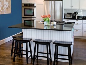Royal blue, such as CIL’s Blazer Blue (43BB 09/340) featured in this photo, cheers up a kitchen wall.
