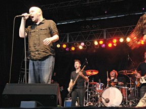 Finger Eleven toss out an entertaining performance at the Queen City Ex on Wednesday. Photo by Don Healy/Leader-Post