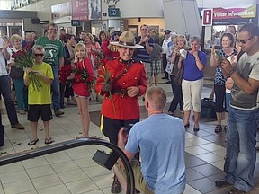 The Regina airport was the site of a unique proposal on Saturday (Murray McCormick/Leader-Post)