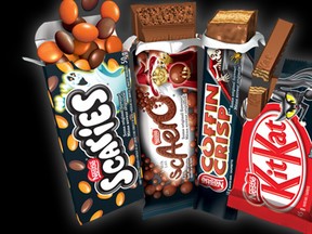Nestle is offering four of its most  popular chocolate bars with scary Halloween packaging.