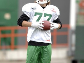 The Roughriders took a look on receiver Evan Fornwald on Tuesday (TROY FLEECE / Regina Leader-Post)